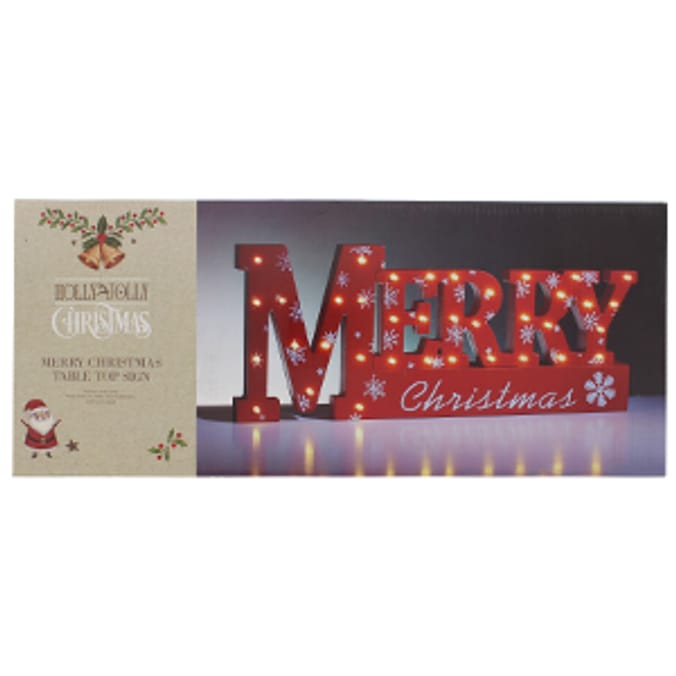 Merry Christmas Table Top Sign