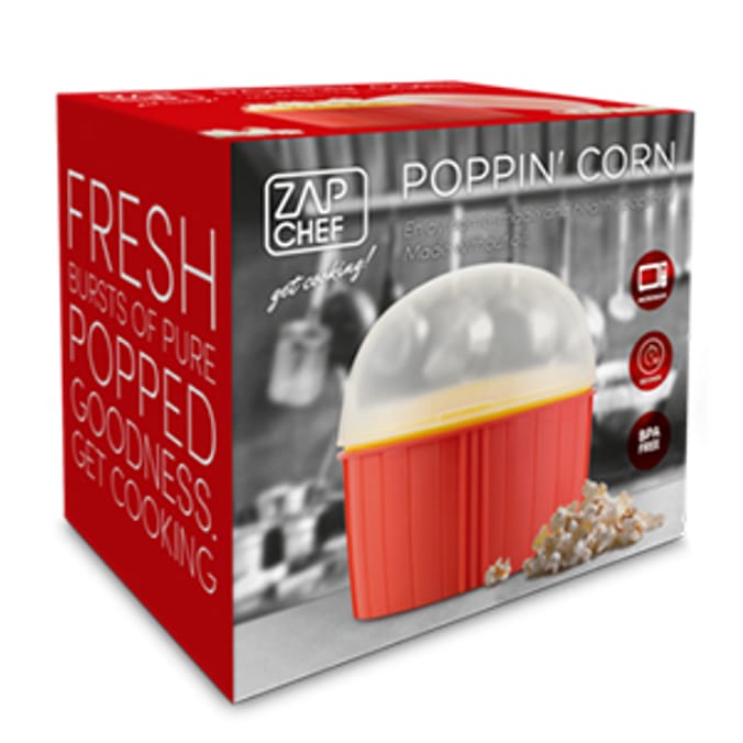 Zap Chef Poppin' Corn Dish BPA free no oil healthy popcorn maker