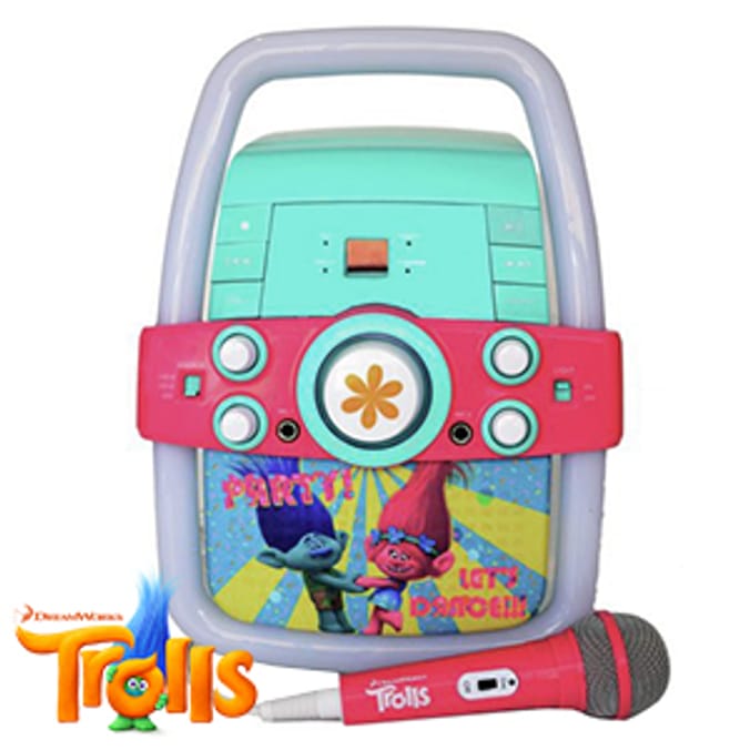 Trolls Disco Party Karaoke Machine Home Bargains