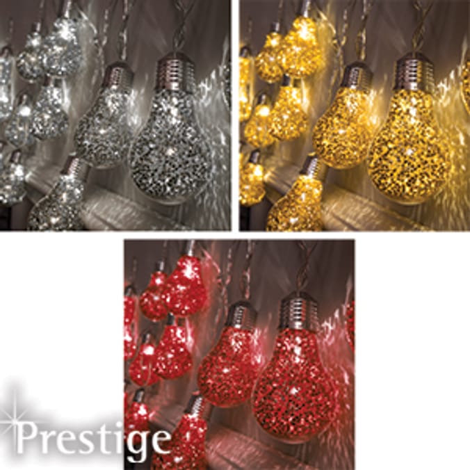 Prestige Lighting: 20 Glitter Bulb String Lights