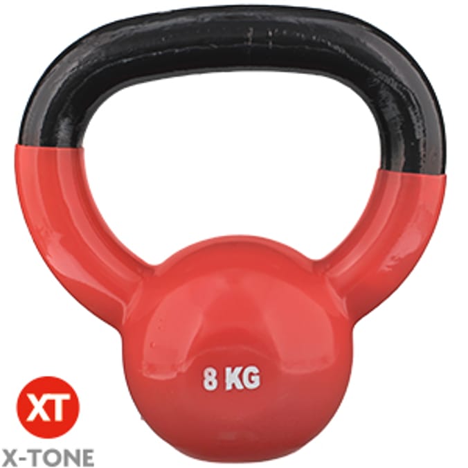 X Tone Fitness 8kg Kettle Bell Coral Pink gym equipment healthy