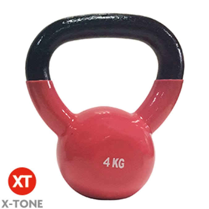 X Tone 4kg Kettle Bell Coral Pink gym equipment healthy fit