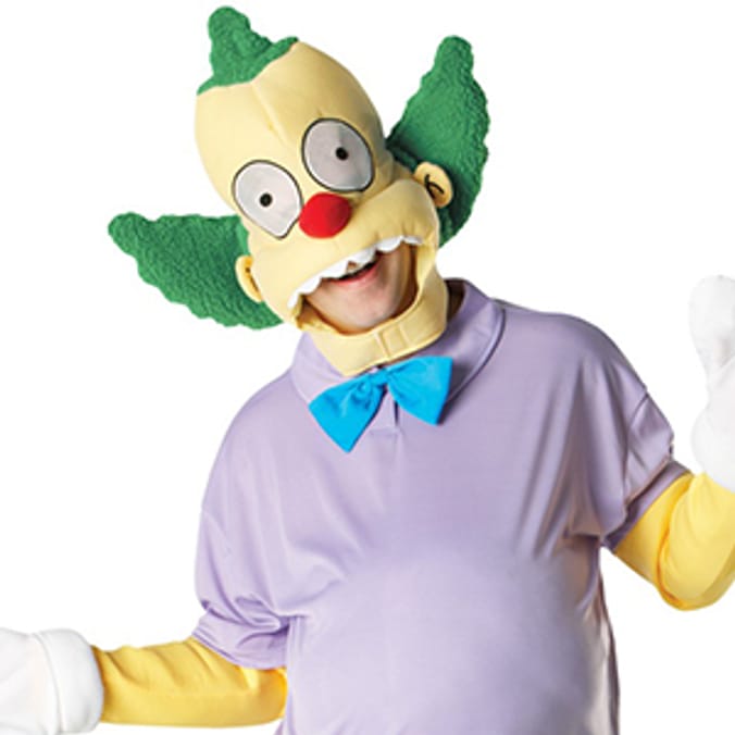 Rubie s Krusty the Clown Adult Costume XL official mask top