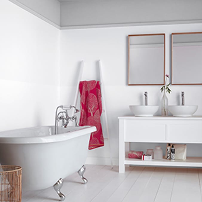 Berger Kitchen & Bathroom Matt Emulsion Brilliant White 1L, paint