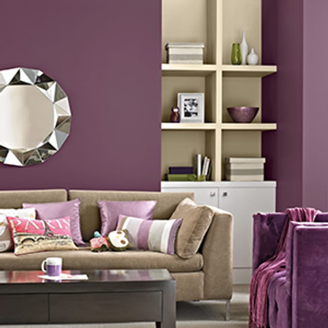 Berger Matt Emulsion Berry Boost 2.5L litre decorate homeware paint purple paint, paints, wall