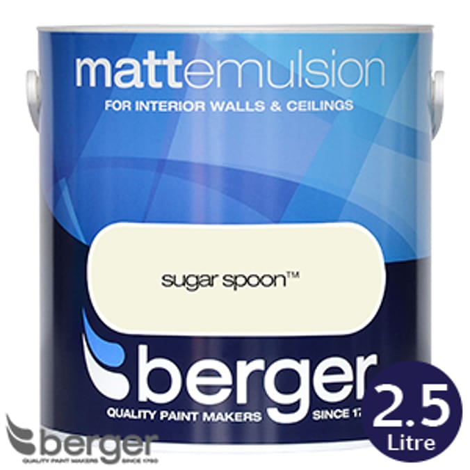 Berger Matt Emulsion Sugar Spoon 2.5L paint, paints, wall paints