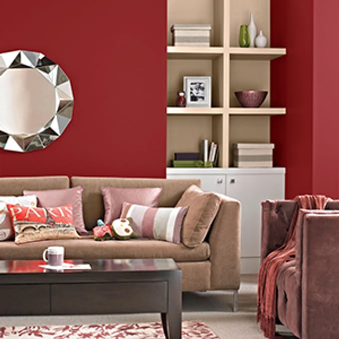 Berger Matt Emulsion Red Chilli 2.5L litre decorate homeware paint