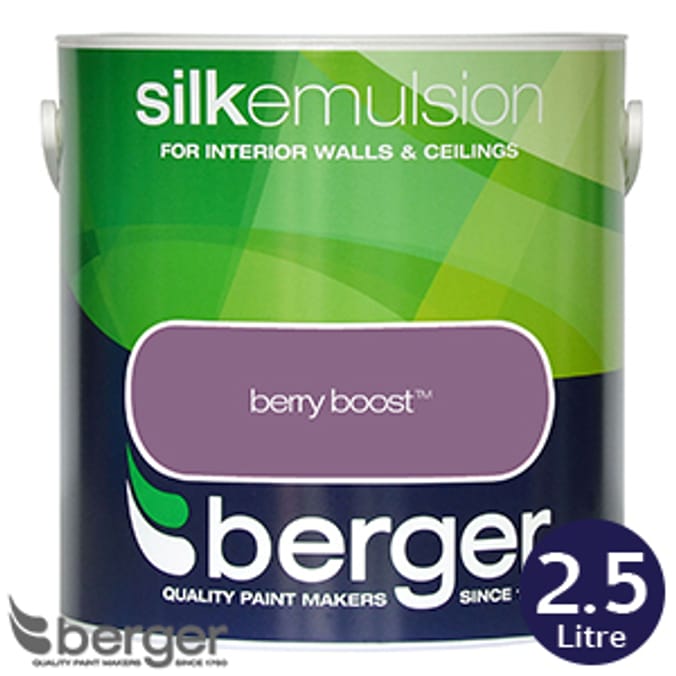 Berger Silk Emulsion Berry Boost 2.5L paint emulsion purple diy feature