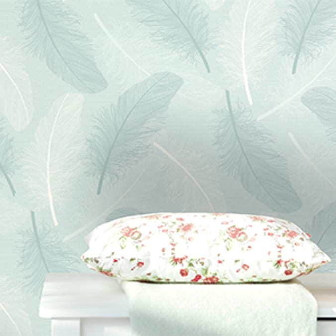 K2 Textured Wallcovering Molly Teal feather home decor, decorate, wall