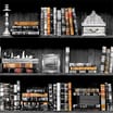 K2 Feature Wallcovering: Bookshelf Grey Paper