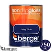 Berger Non-Drip Gloss Navy Blue 750ml