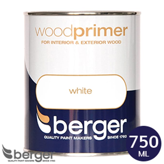 Berger Wood Primer White 750ml interior exterior wood metal decorate