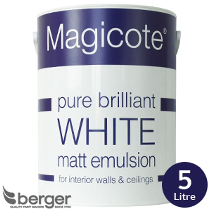 Magicote Matt Emulsion: Pure Brilliant White 5L