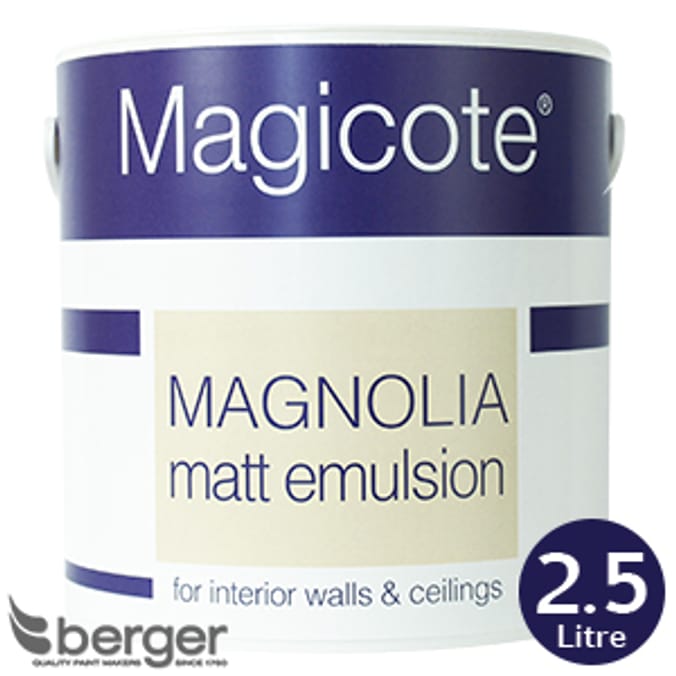 Magicote Matt Emulsion Magnolia 2.5L litre decorate homeware paint