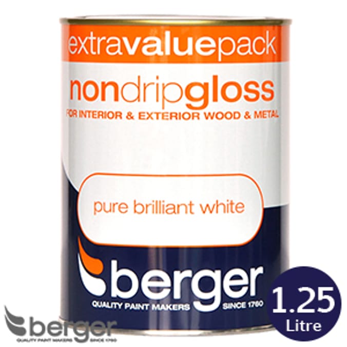 Berger Non-Drip Gloss: Brilliant White 1.25L