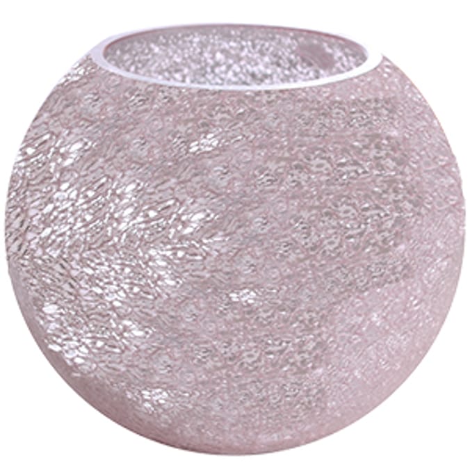 Special Occasion Crackle Silver/Pink Fish Bowl Vase (Case of 6)