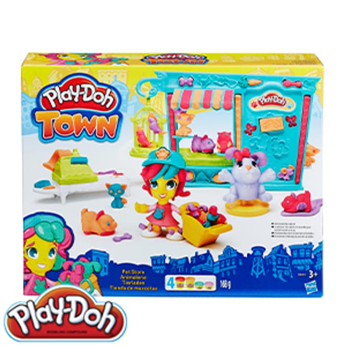 PlayDoh Town Pet Store colourful animals clay shape build design