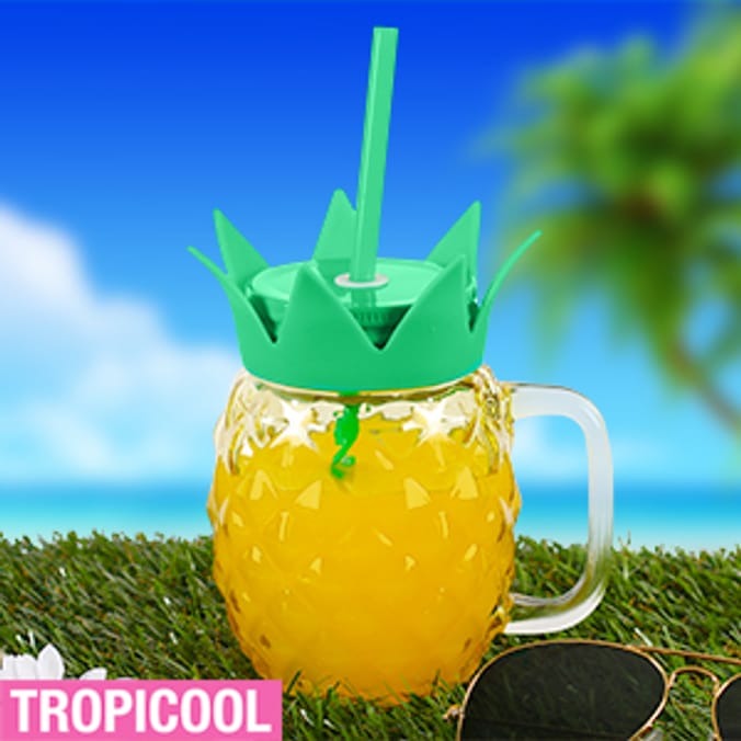 Tropicool Pineapple Drinking Jar (Case of 24) pine apple aple funky