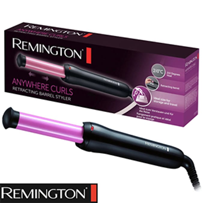 Remington Anywhere Curls Retracting Barrel Styler curling tongs curling