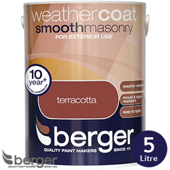 Berger Weathercoat Smooth Masonry Terracotta 5L