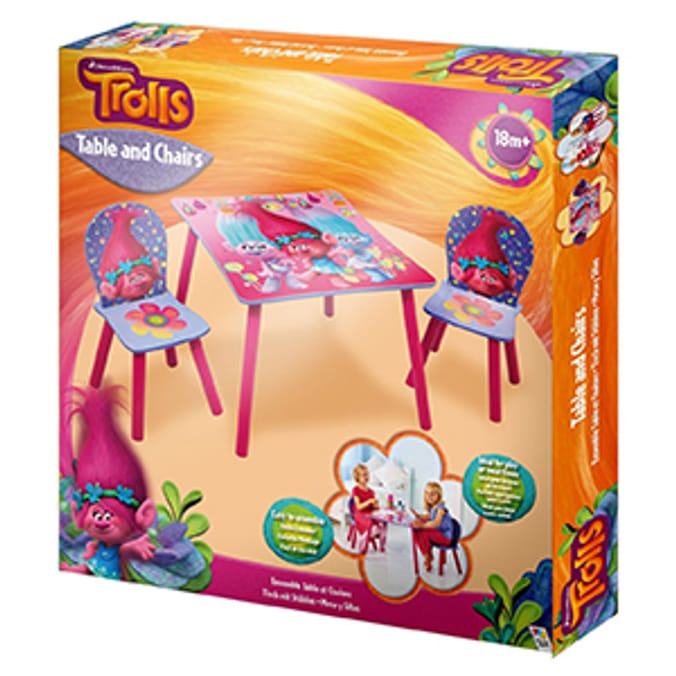 Trolls table and chair outlet set