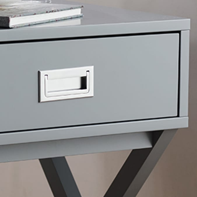 Loft Range Grey Finish Side Table Home Bargains