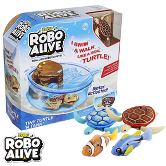 Robo Alive Zuru Real Life Robotic Pets - 2 Fish 1 Turtle - Zuru