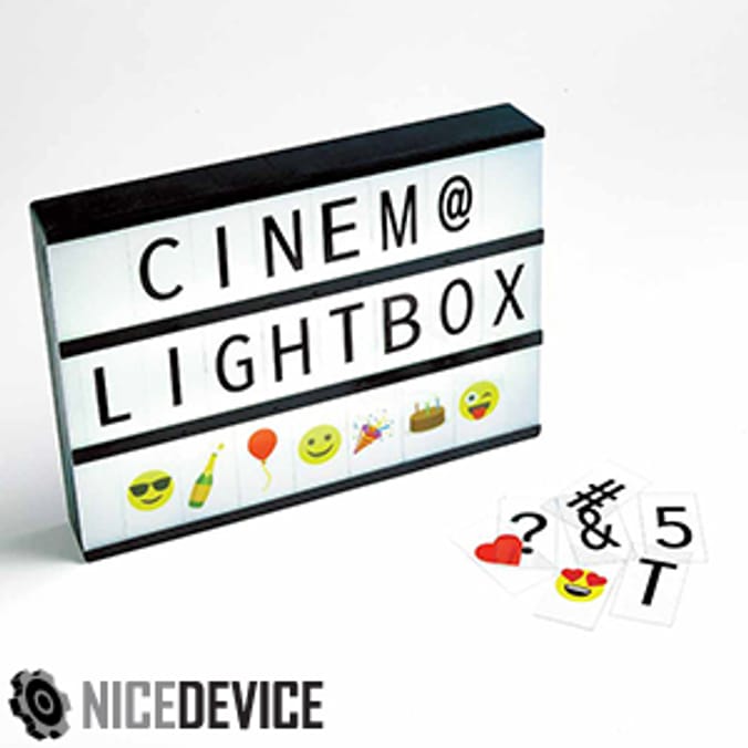 Cinema LED Emoji Lightbox homeware lighting special occasion message