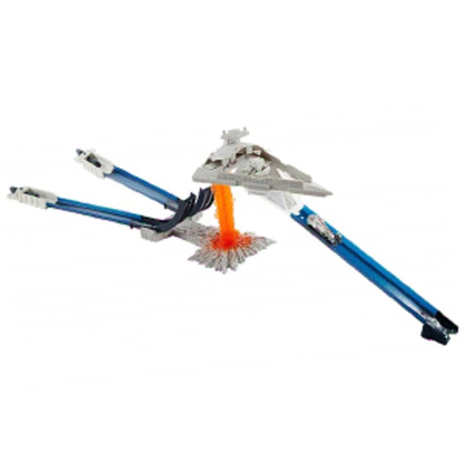 Star Wars Hot Wheels Star Destroyer Double Jump Duel Millennium Falcon Carship Disney race track Home Bargains