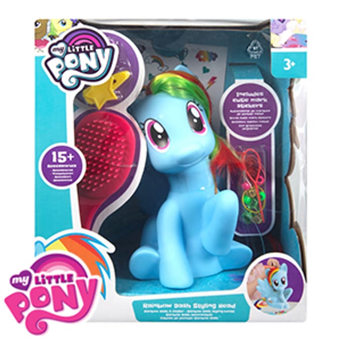 My Little Pony: Rainbow Dash Styling Head toy creative hair dress up ...