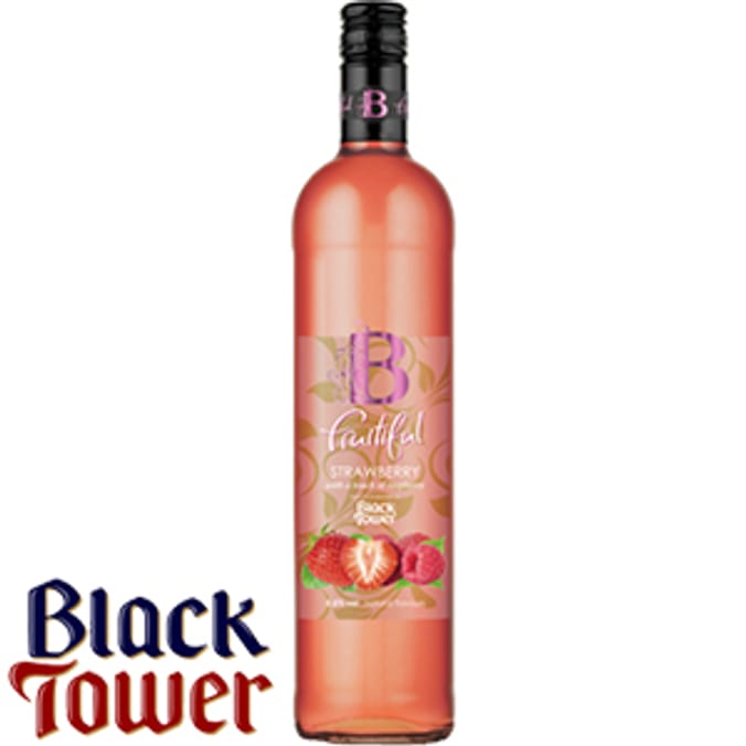 Black Tower 'B' Fruitful Wine (6 x 750ml Bottles) new low alcohol