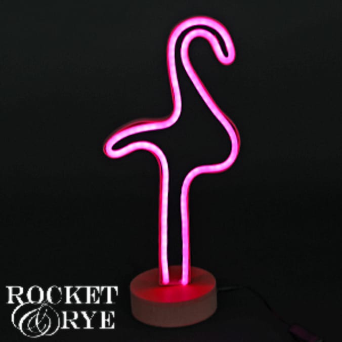 Rocket & Rye LED Neon Effect Light (Flamingo) bird pink lamp romantic
