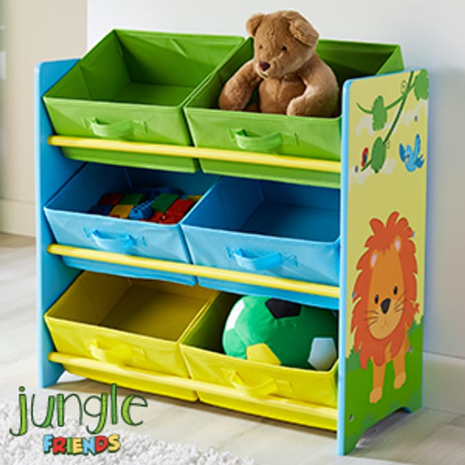 Jungle Friends Toy Organiser childrens bedroom safari animals