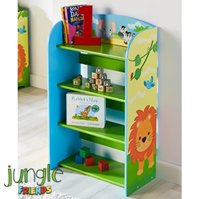 Jungle Friends: Wooden Bookshelf