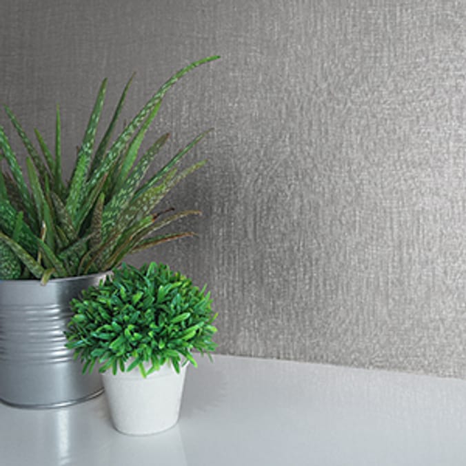 Statement Luxury Foil Wallcovering: Silver Foil Texture