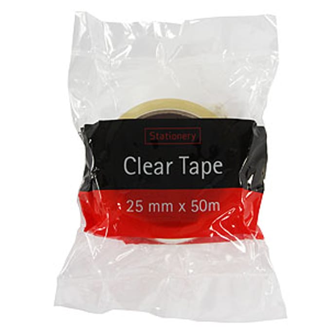 Clear Sticky Tape 2pk Home Bargains