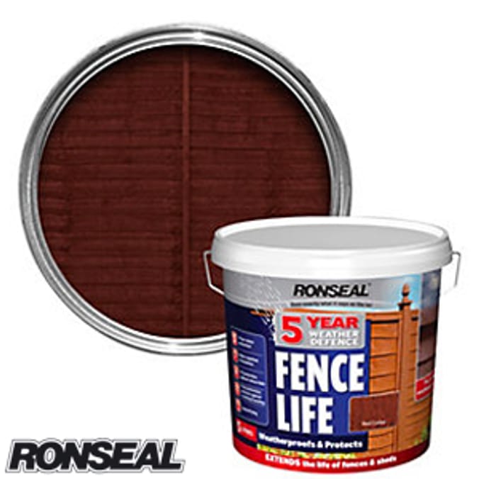 Ronseal 5 Year Fence Life Red Cedar 5L weatherproof weather proof