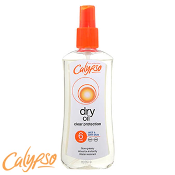 Calypso 250ml Dry Oil Spray SPF6 lotion tanning Home Bargains
