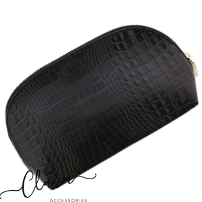 Clara Accessories Black Cosmetic Bag Home Bargains