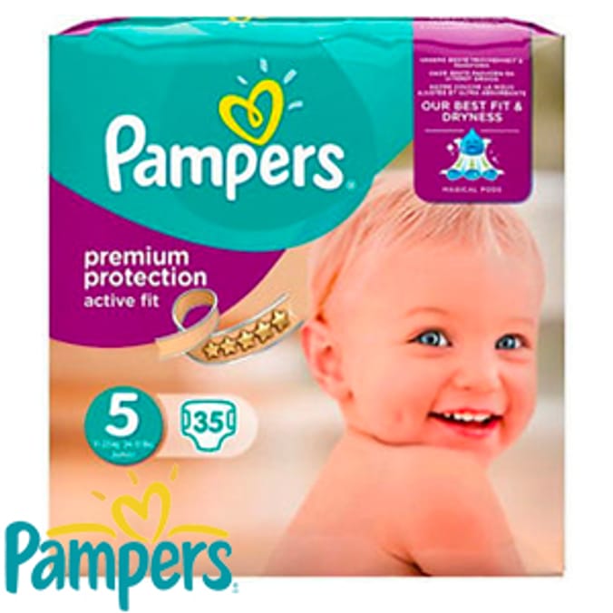 Pampers Active Fit Size 5 Nappies (Pack of 140) premium protection dry