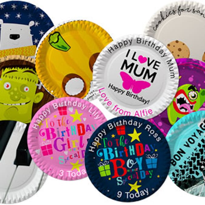 Face Plates Personalised Plates (Pack of 20) paper plates, picture