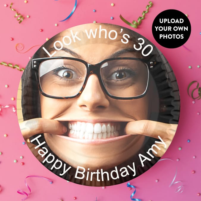 Face Plates Personalised Plates (Pack of 20) paper plates, picture