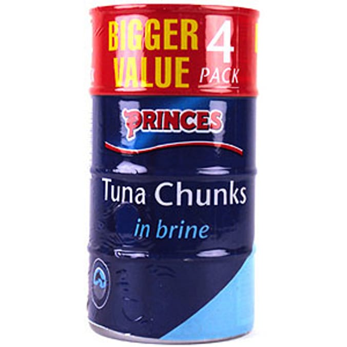 Princes Tuna Chunks in Brine: 4 Pack