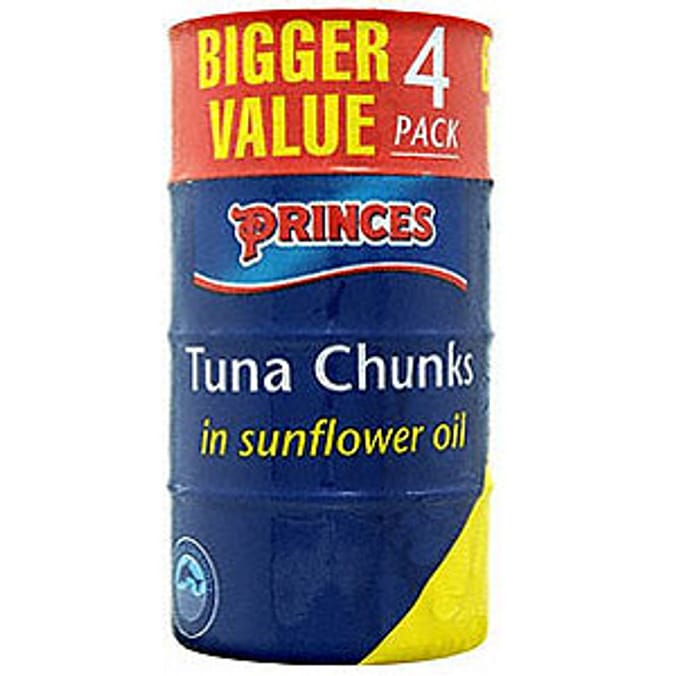 Princes Tuna Chunks in Sunflower Oil 4 Pack Home Bargains