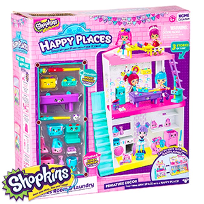 Shopkins Happy Places: Games Room & Laundry Playset happy home
