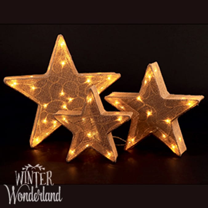 Xmas stars on sale with lights