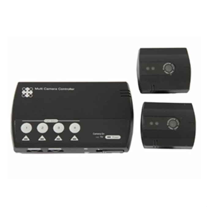 Get Twin Camera Black & White CCTV System