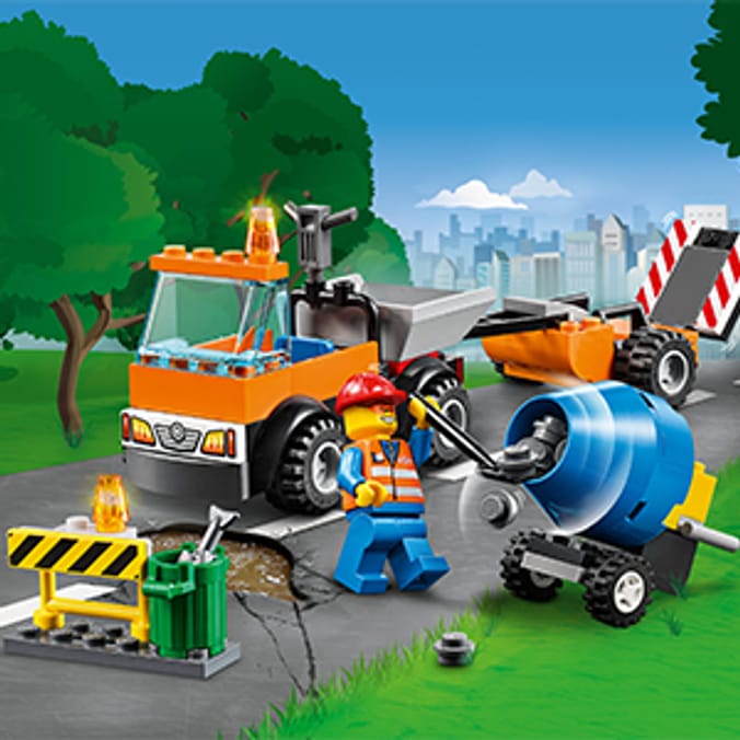 Lego juniors store road repair truck