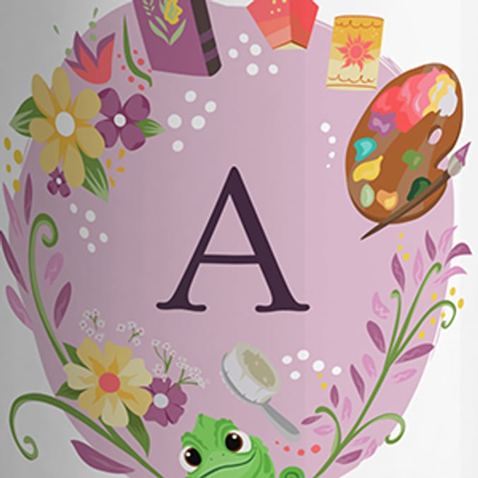 Personalised Disney Princess Rapunzel Initial Mug