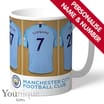 Personalised Football Manchester City FC Mug